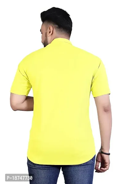 JEEVAAN-Men's Lycra Colour Shirt (Large, Yellow)-thumb2