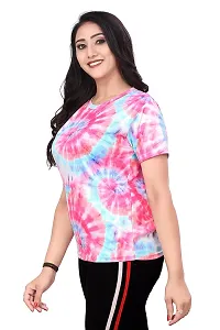 JEEVAAN-Women's Imported Lycra Mix Colour T-Shirt (Small, Multicolor-2)-thumb3