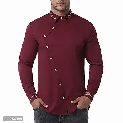 JEEVAAN - THE PERFECT FASHION Men's Regular Fit Cross Style Casual Shirt-thumb0