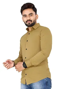 JEEVAAN - Men's Solid Slim Fit Lycra Casual Shirt @Stretchable-thumb4