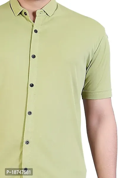 JEEVAAN-Men's Lycra Colour Shirt (Large, Pista)-thumb4