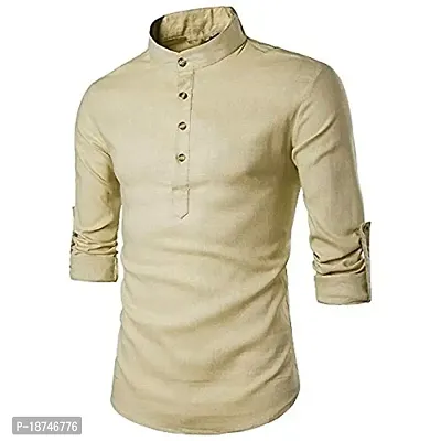 JEEVAAN - THE PERFECT FASHION Men's Plain Solid Slim Fit Cotton Causal Kurta