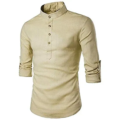 JEEVAAN - THE PERFECT FASHION Men's Plain Solid Slim Fit Causal Kurta