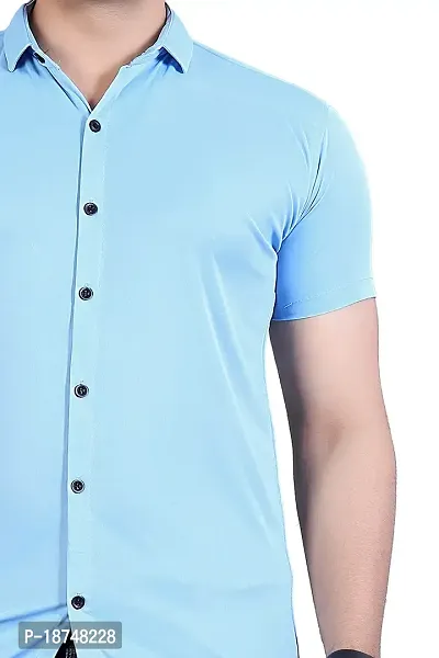 JEEVAAN-Men's Lycra Colour Shirt (Medium, Sky Blue)-thumb4