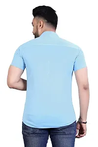 JEEVAAN-Men's Lycra Colour Shirt (Medium, Sky Blue)-thumb1