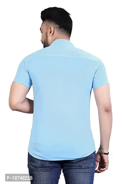 JEEVAAN-Men's Lycra Colour Shirt (Medium, Sky Blue)-thumb2