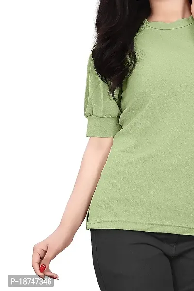 JEEVAAN -Micro Crape TOP for Womens (L, Light Green)-thumb4