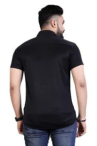 JEEVAAN-Men's Lycra Colour Shirt (Medium, Black)-thumb4