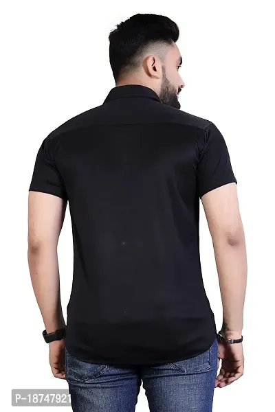 JEEVAAN-Men's Lycra Colour Shirt (Medium, Black)-thumb5