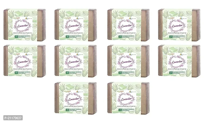 Verynutri Natural, Chemical-Free Hand Made Soap (Lavender) Pack Of 10