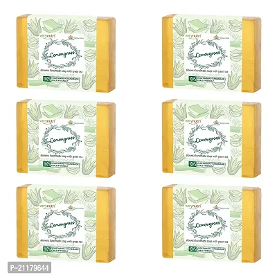 Verynutri Natural, Chemical-Free Hand Made Soap (Lemon Grass) Pack Of 6