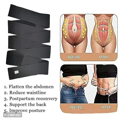 Black Elastic Weight Loss Belly Belt-thumb2