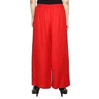 SwaNit Women's Stretch Fit Cotton Palazzo (SDRPRed_1_Red_Free Size)-thumb1