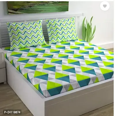 Fancy Cotton Printed Bedsheet With 2 Pillow Covers-thumb0