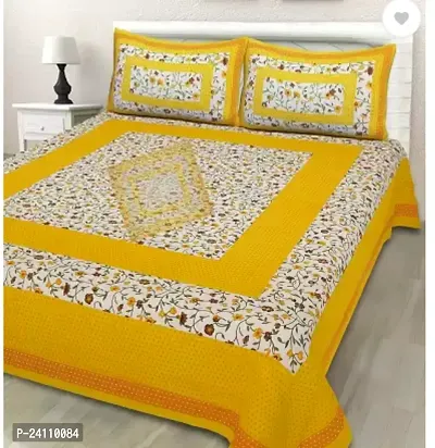 Fancy Cotton Printed Bedsheet With 2 Pillow Covers-thumb0