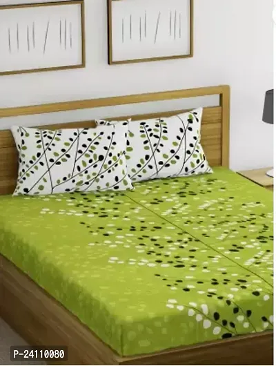 Fancy Cotton Printed Bedsheet With 2 Pillow Covers-thumb0