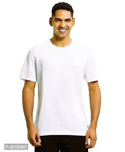 Stylish Polyester Solid T-Shirt for Men-thumb0