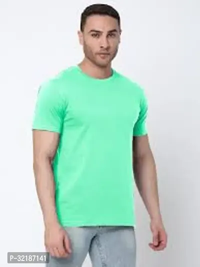 Stylish Polyester Solid Tees for Men-thumb0