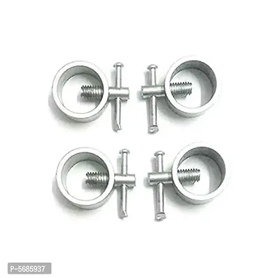 Steel Chrome gym rod locks (Pack of 4)-thumb0