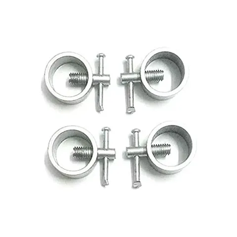 Steel Chrome gym rod locks (Pack of 4)