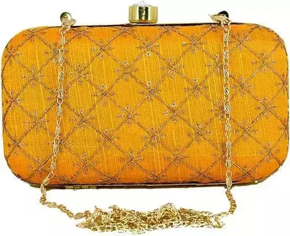 Stylish PU Embroidered Clutches For Women