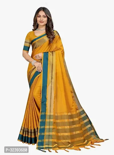 Stylish Art Silk Saree with Blouse piece for Women-thumb0