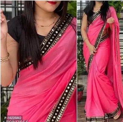 Self Design Bollywood Silk Blend Saree with Blouse Piece-thumb0