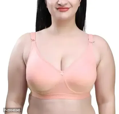 Stylish Pink Cotton Blend Solid Bras For Women-thumb0