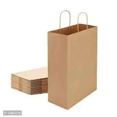 PRB presents  Kraft Paper, Gift , Carry, Eco Friendly  Bags, size 10*5*14 inches pack 50 pcs-thumb0