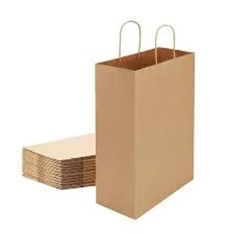PRB presents  Kraft Paper, Gift , Carry, Eco Friendly  Bags, size 10*5*14 inches pack 50 pcs