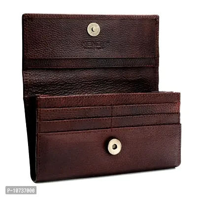 Genuine Leather Clutch Wallet for Women- Brown Colour