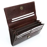 Genuine Leather Clutch Wallet for Women- Brown Colour-thumb3