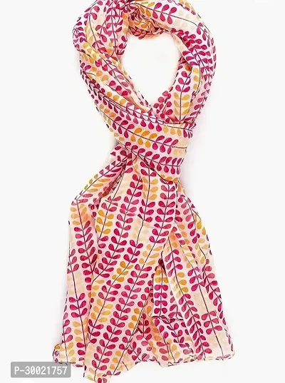 Elegant Pink American Crepe Printed Stoles For Women