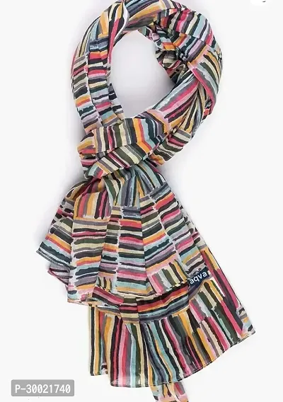 Elegant Multicoloured American Crepe Printed Stoles For Women