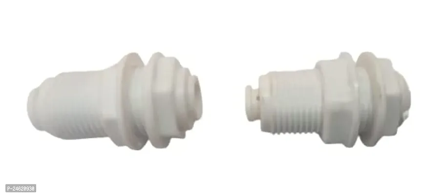 Ro Bulk Head I In-Out/Cabinet Body Connector I Suited For All Type Of Plastic Cabinet Models I 1/4 - 2 Pieces I Food Grade Plastic.-thumb0