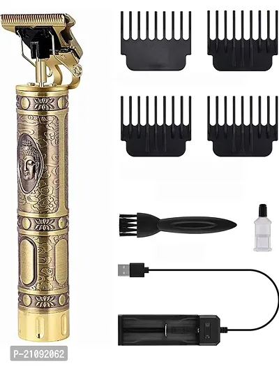 Trimmer Men Beard Trimmer, Professional Hair Clipper, Adjustable Blade Clipper, Hair Trimmer and Shaver For Men, Close Cut Precise Hair Machine, Body Trimmer Men(Metal Body),Gold-thumb0