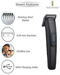 HTC 522Trimmer unisex pack of 1pcs black colour premium quality 90 min run time Trimmer 90 min Runtime 3 Length Settings  (Black)-thumb2