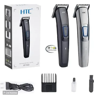 HTC-522 Rechargeable Hair Trimmer Runtime: 45 min Trimmer for Men  Women (Black)