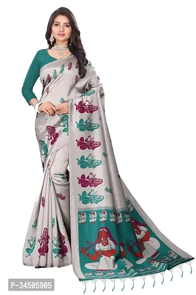 Beautiful Polycotton Printed Women Saree without Blouse piece-thumb0