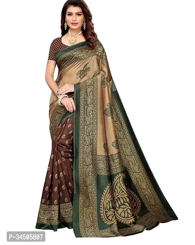 Beautiful Polycotton Printed Women Saree without Blouse piece-thumb0