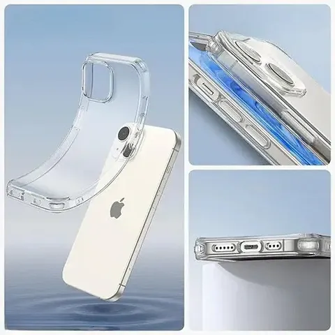 Stylish Transparent Shockproof Protective Phone Soft Silicone Slim Cover for iPhone 15