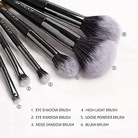 FOCALLURE Professional 6 Pieces Makeup Brushes - Blush, Highlighter, Smudge, Eyeshadow, Angled Blending Brush Set-thumb2