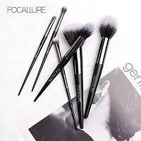 FOCALLURE Professional 6 Pieces Makeup Brushes - Blush, Highlighter, Smudge, Eyeshadow, Angled Blending Brush Set-thumb3