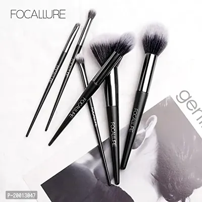 FOCALLURE Professional 6 Pieces Makeup Brushes - Blush, Highlighter, Smudge, Eyeshadow, Angled Blending Brush Set-thumb4