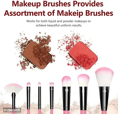 HUDACRUSH Beauty Professional Makeup Brush Set - 12 Pcs Face Makeup Brushes Makeup Brush Set (Pink)-thumb3