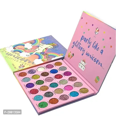 HUDA GIRL BEAUTY Professional Happy Unicorn Glittery Party 30 Eye Glitter Shades Eyeshadow Palette-thumb3