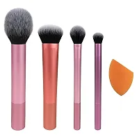 HUDA GIRL BEAUTY Professional Makeup Brush Set, Everyday Essentials Real Techniques Blush, Foundation, Shadow, Highlighter, Concealer with Sponge for Girls-thumb3