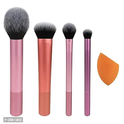 HUDA GIRL BEAUTY Professional Makeup Brush Set, Everyday Essentials Real Techniques Blush, Foundation, Shadow, Highlighter, Concealer with Sponge for Girls-thumb4