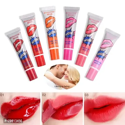 HUDA GIRL BEAUTY 6 Colors Tattoo Magic Color Peel Off Mask Tint Long Lasting Waterproof Lip Gloss Lipstick (Glossy)-thumb2