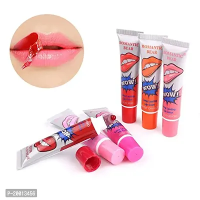 HUDA GIRL BEAUTY 6 Colors Tattoo Magic Color Peel Off Mask Tint Long Lasting Waterproof Lip Gloss Lipstick (Glossy)-thumb3